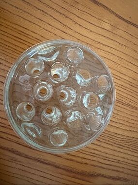 Clear Glass Flower Frog Bud Vase Insert